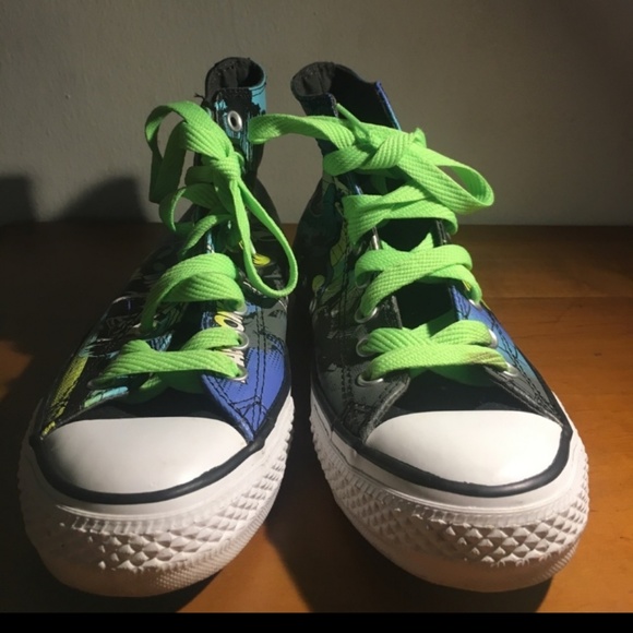 Dark night Gotham city hi top converse - Picture 4 of 6